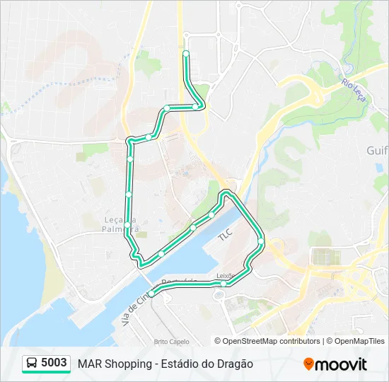 5003 Bus Line Map