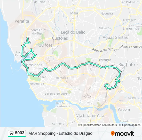 5003 Bus Line Map