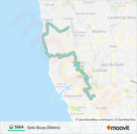 5004 Bus Line Map