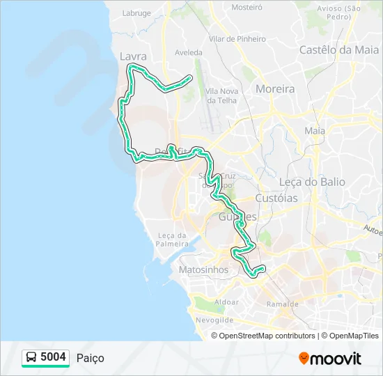 5004 Bus Line Map