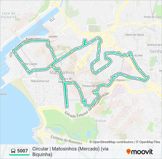 5007 Bus Line Map