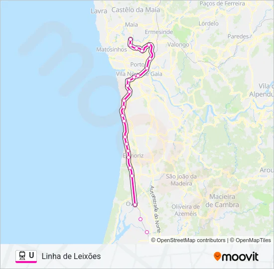 U Train Line Map