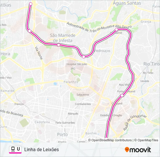 U Train Line Map