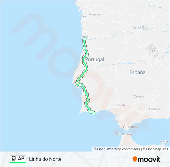 AP Train Line Map