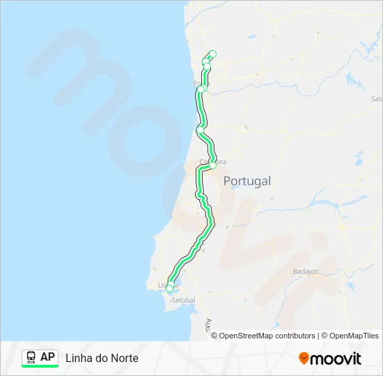 AP Train Line Map