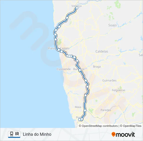 IR Train Line Map