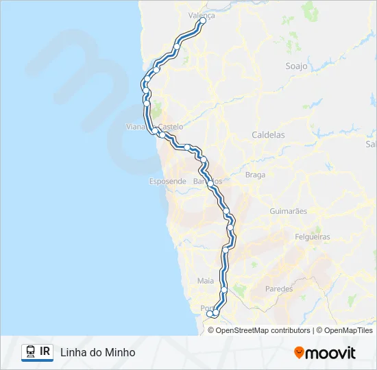 IR Train Line Map
