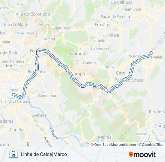 LINHA DE CAIDE|MARCO Train Line Map