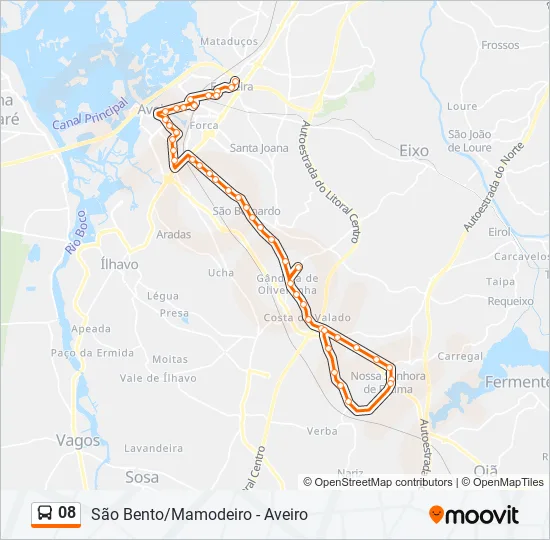 08 Bus Line Map