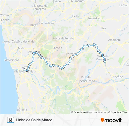 LINHA DO MARCO Train Line Map