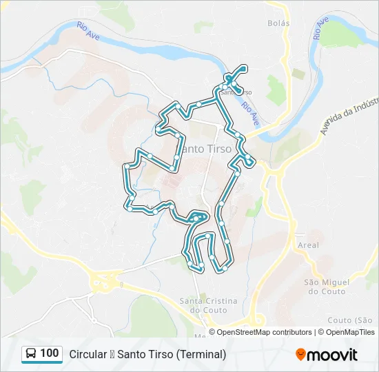 100 Bus Line Map
