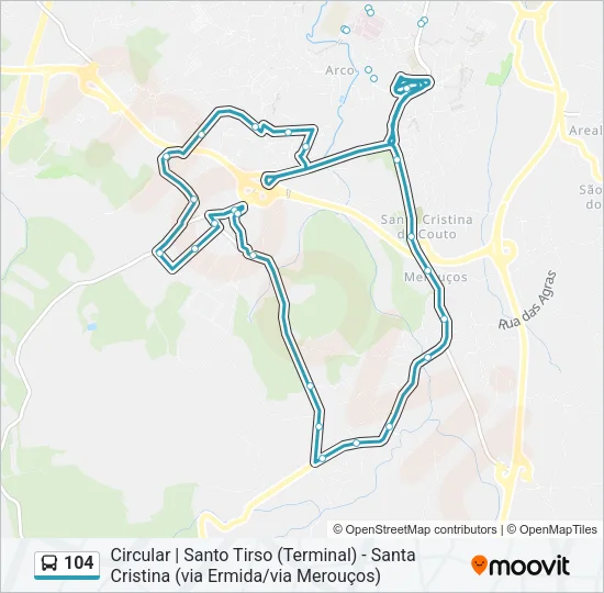 104 Bus Line Map