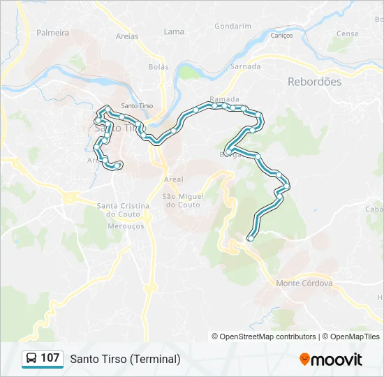 107 Bus Line Map