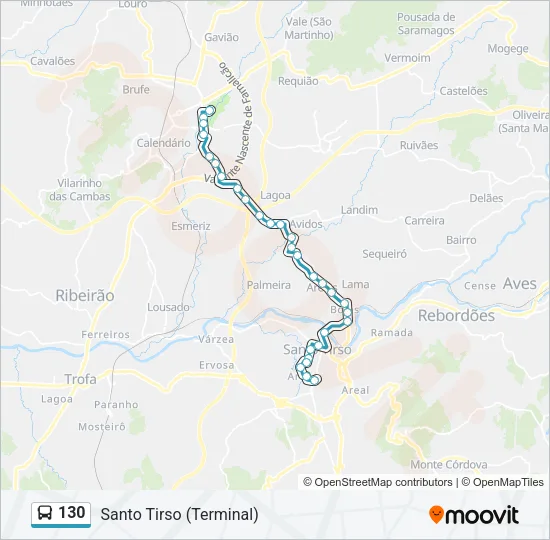 130 Bus Line Map