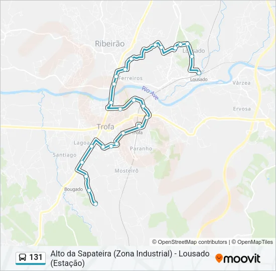 131 Bus Line Map