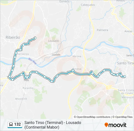 132 Bus Line Map