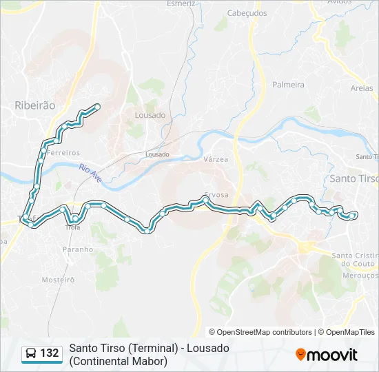 132 Bus Line Map