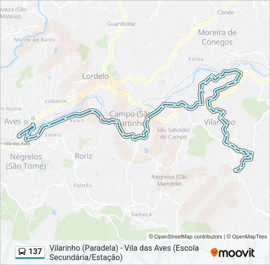 137 Bus Line Map