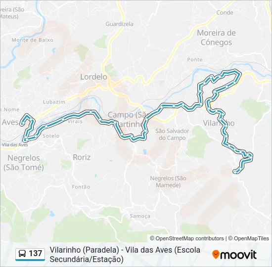 137 Bus Line Map