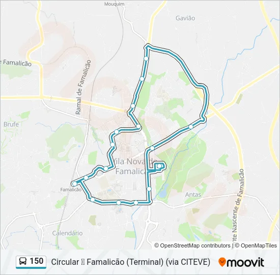 150 Bus Line Map