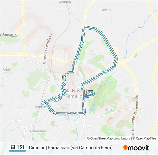 151 Bus Line Map