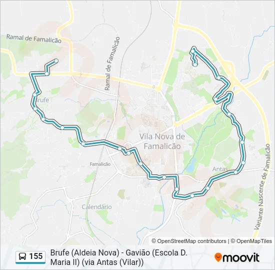 155 Bus Line Map