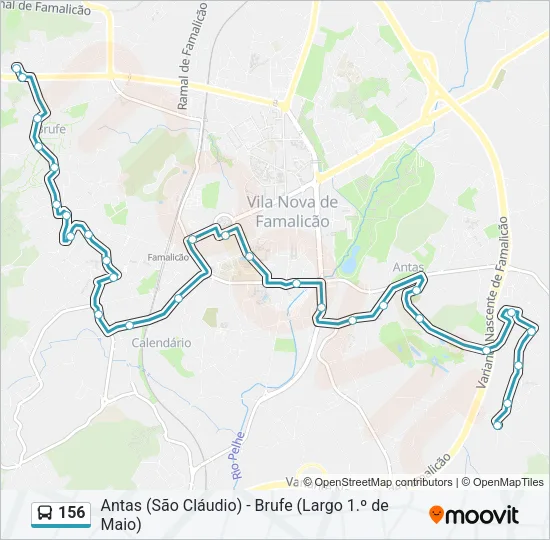 156 Bus Line Map
