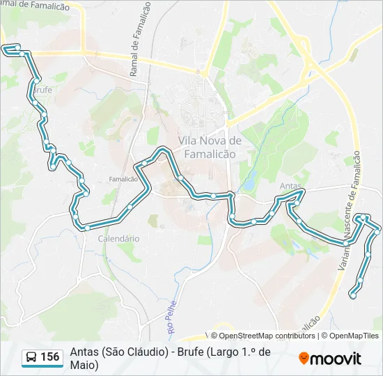 156 Bus Line Map