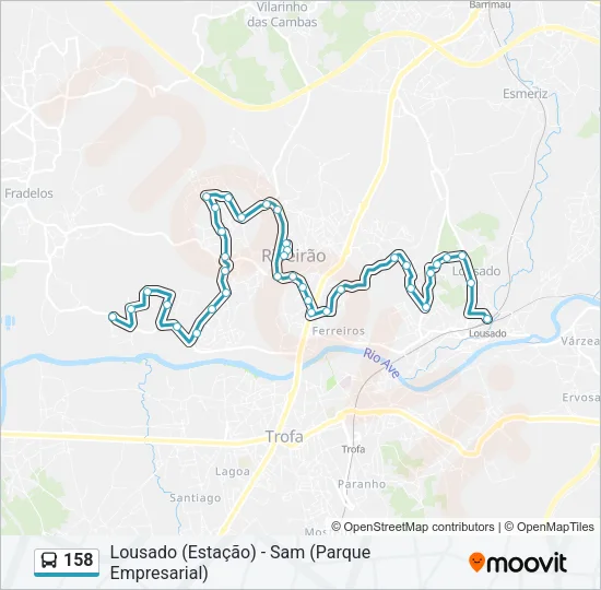 158 Bus Line Map