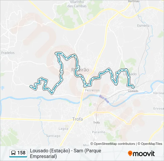 158 Bus Line Map