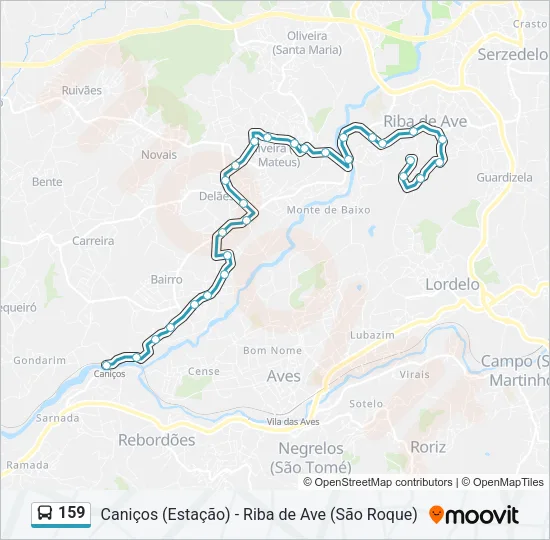 159 Bus Line Map