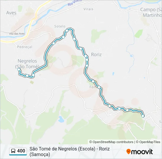 400 Bus Line Map