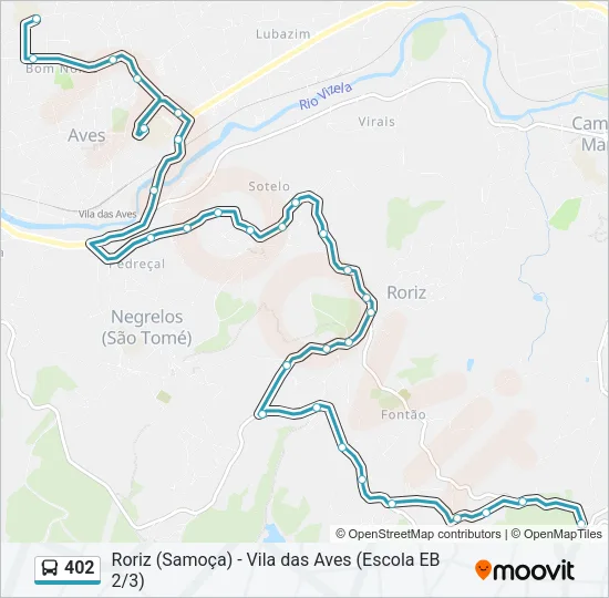 402 Bus Line Map