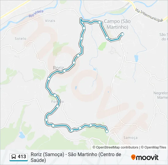 413 Bus Line Map