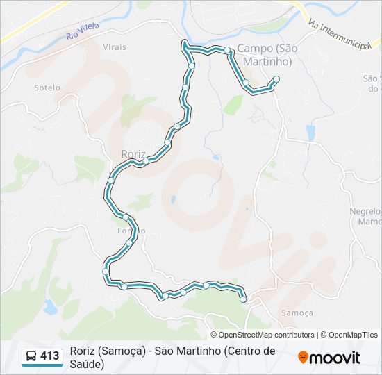 413 Bus Line Map
