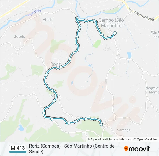 413 Bus Line Map