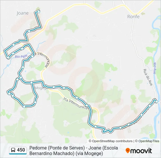 450 Bus Line Map
