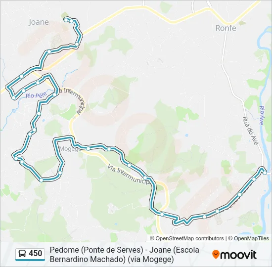450 Bus Line Map