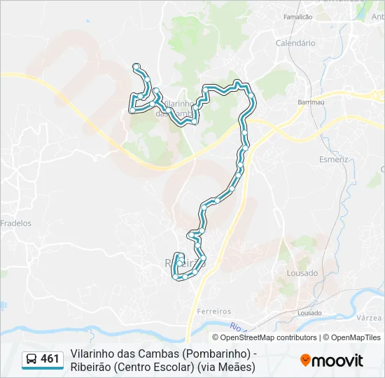 461 Bus Line Map