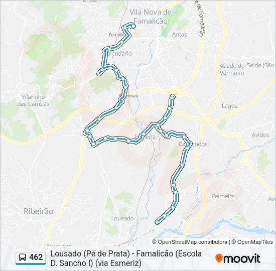 462 Bus Line Map
