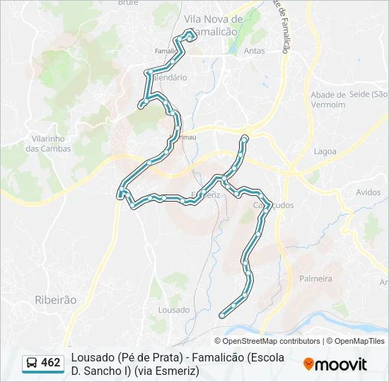 462 Bus Line Map