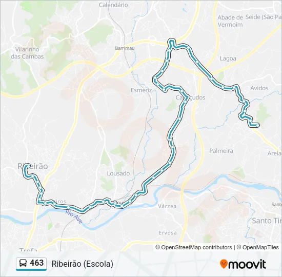 463 Bus Line Map
