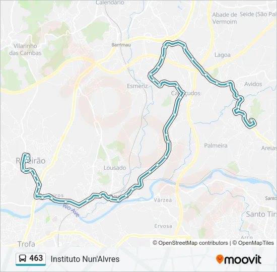 463 Bus Line Map