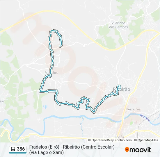 356 Bus Line Map