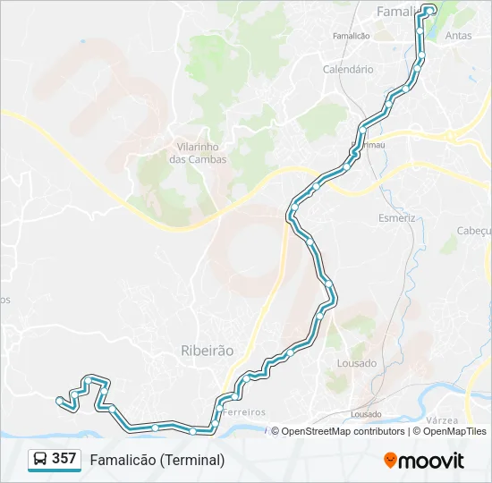 357 Bus Line Map