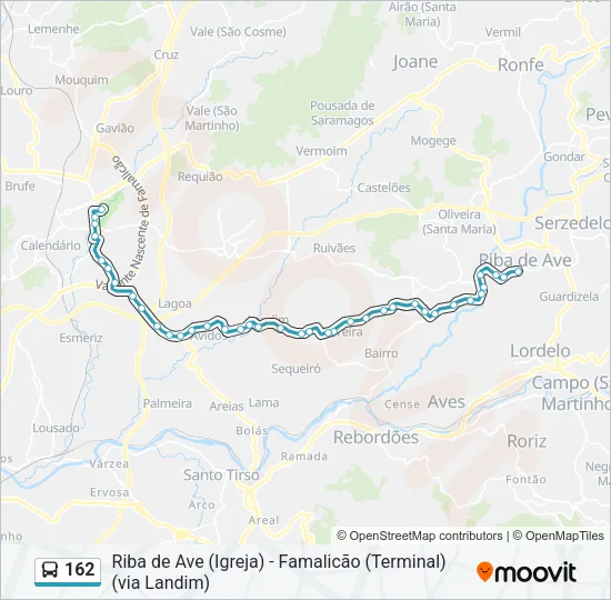 162 Bus Line Map