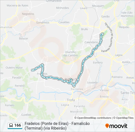 166 Bus Line Map