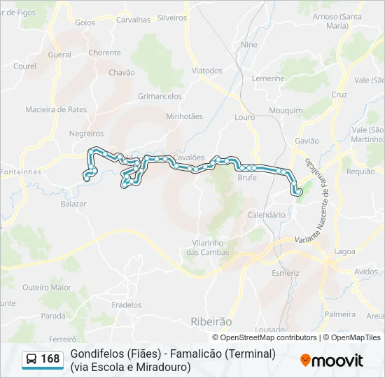 168 Bus Line Map