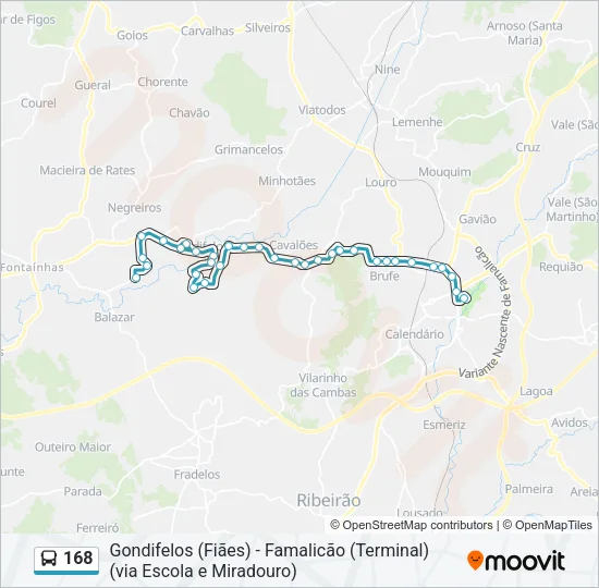 168 Bus Line Map