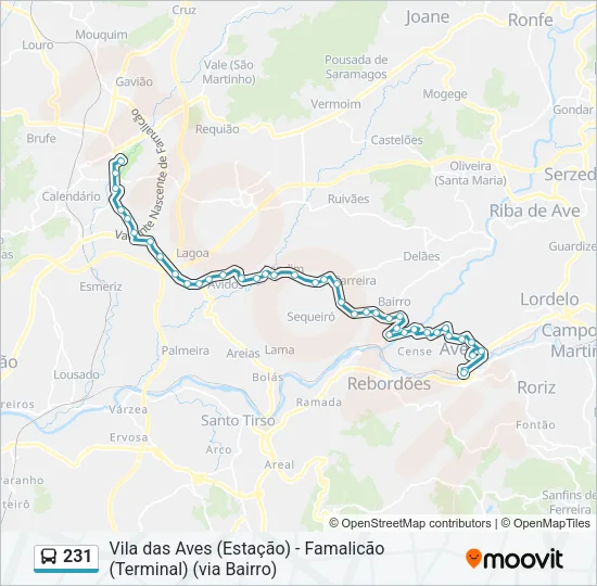 231 Bus Line Map